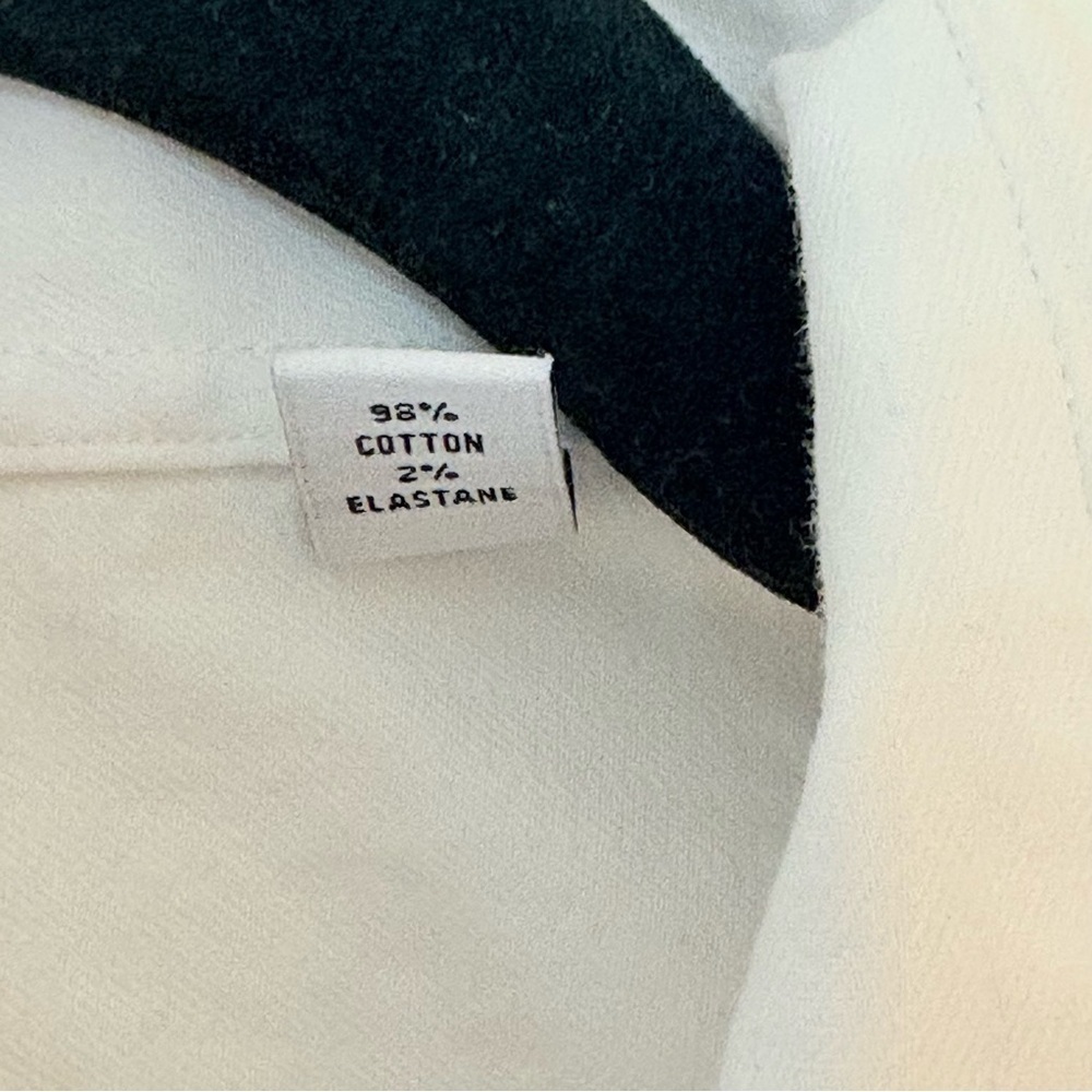 Calvin Klein Men’s White Refined Cotton Stretch Slim Fit Dress Shirt - Picture 8 of 14